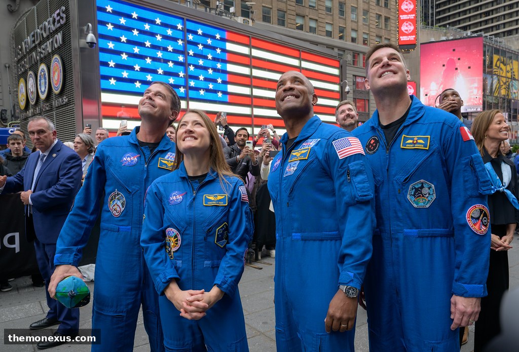 NASA Artemis II Crew Rings Nasdaq Closing Bell (NHQ202604300029)