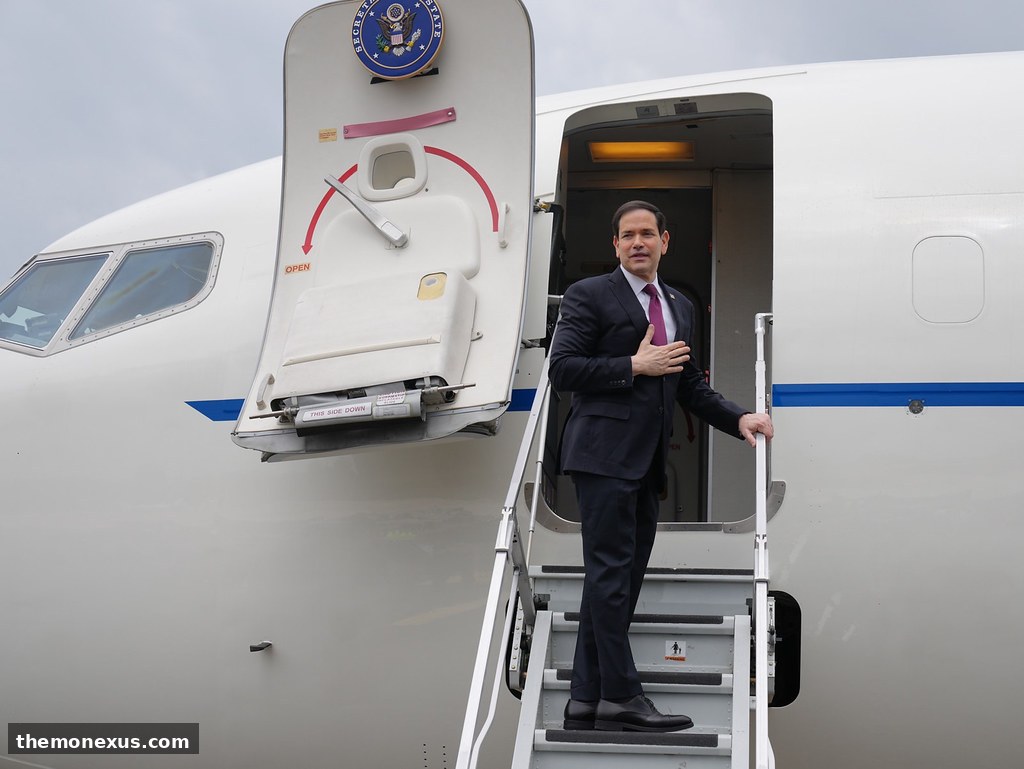 Secretary Rubio departs Rome, May 8, 2026
