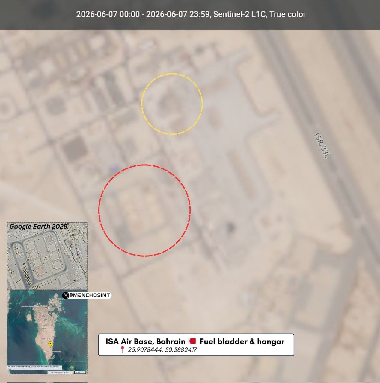 In the early hours of 10 June 2026, several open-source channels reported impacts and alerts at the U.S.