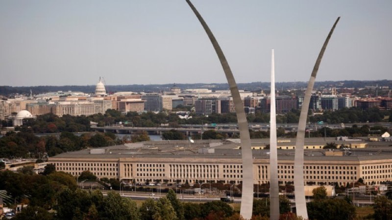 The Pentagon complex in Arlington, Virginia, the headquarters of the United States Department of Defense.