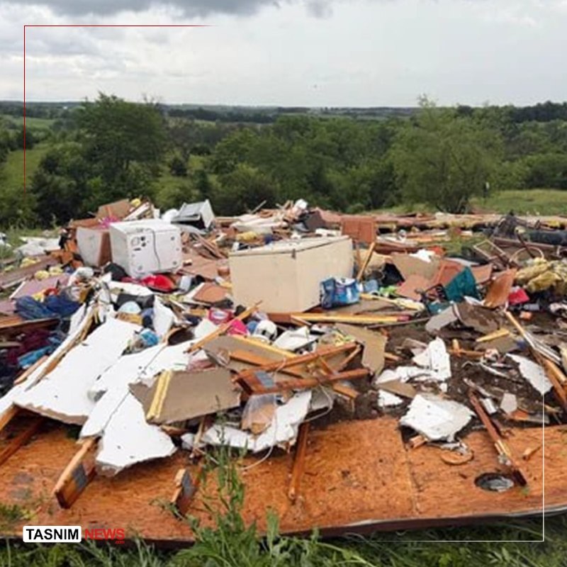 Storm damage in Iowa on 11 June 2026, after a severe weather system knocked out electricity to hundreds of thousands of customers.